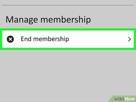 Step 5 Tap End membership.