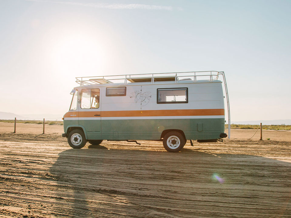 Camper Van en la playa