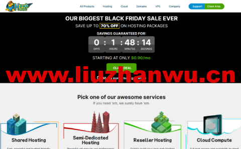 #黑五#HawkHost：Cloud Web Hosting/Semi-Dedicated三折起，$0.9/月起，可选香港/洛杉矶等机房-主机之家测评