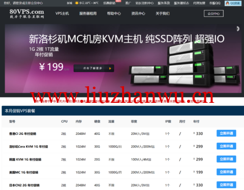 80VPS：圣何塞/洛杉矶机房独服，E3-1230v3/32GB/2TB/30M CN2线路，350元/月-主机之家测评