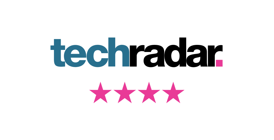 TechRadar logo with 4 stars for Aircove testimonials carousel